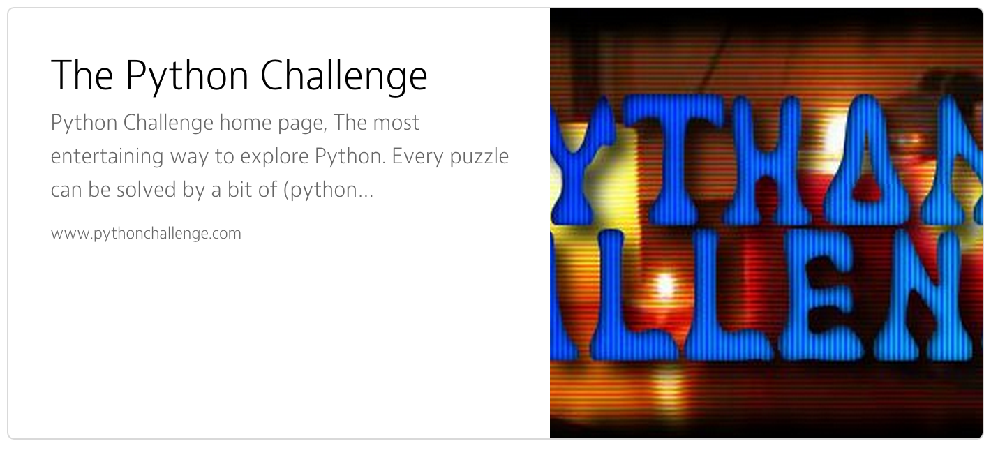 Aprende jugando con Python Challenge
